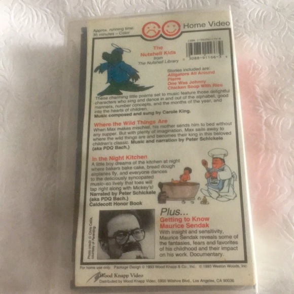 🔥2/$20🔥VTG 1993 VHS Tape The Maurice Sendak Library Children’s -Chris Callis - Picture 2 of 6